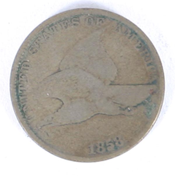 Two Flying Eagle Pennies 1857