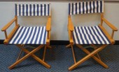 TWO FOLDING DIRECTORS CHAIRSTw