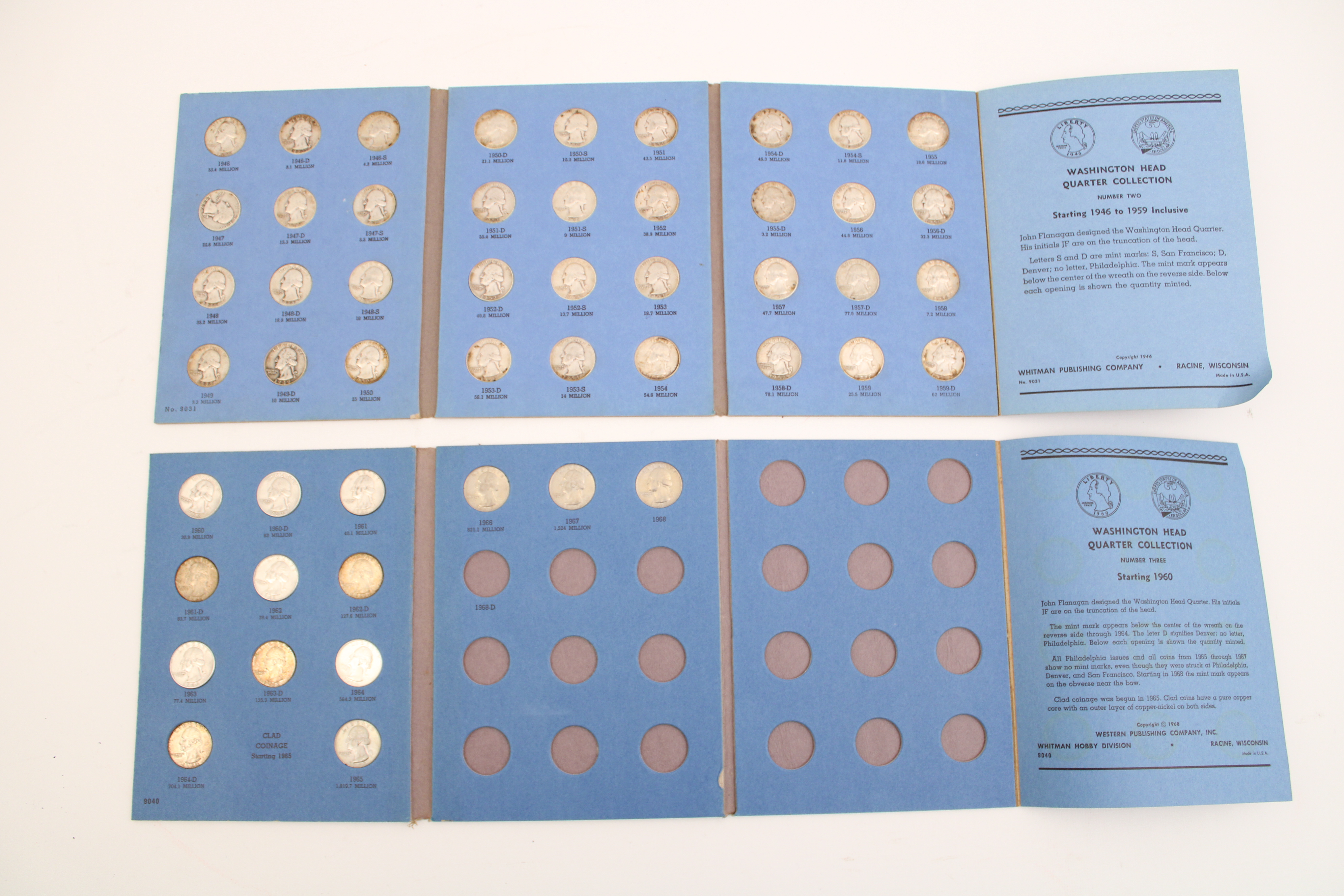 TWO FOLIOS OF WASHINGTON HEAD