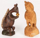 TWO FOLK ART CARVINGSTwo folk