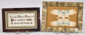 TWO FOLK ART HEART AND HAND WO