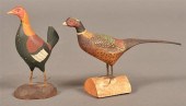 TWO FOLK ART MINIATURE WOOD FO