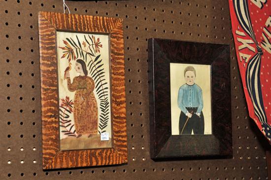 TWO FOLK ART PAINTINGS BY ARLENE