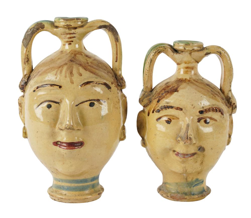 TWO FOLK-ART POTTERY