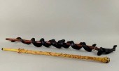 TWO FOLK ART WALKING STICKSTwo