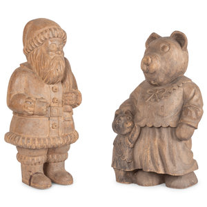 Two Folk Art Wooden Carvings 20th