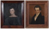 TWO FOLK PORTRAITS(American 19