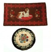 TWO FOLKY RUGS.  American  lat
