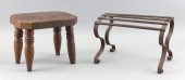 TWO FOOTSTOOLS 19TH CENTURYTWO