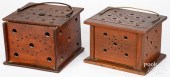 TWO FOOTWARMERS, 19TH C.Two fo