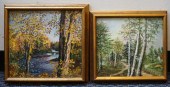 TWO FOREST LANDSCAPES, EACH OI