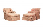 TWO FORTUNY UPHOLSTERED CLUB C