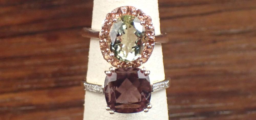 TWO FOURTEEN KARAT GOLD AND