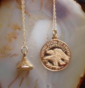TWO FOURTEEN KARAT GOLD PENDAN