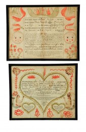 TWO FRAKTURS.  Both were print
