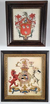 TWO FRAMED 18TH CENTURY ENGLIS
