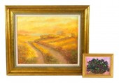 TWO FRAMED 20TH C. OIL PAINTIN
