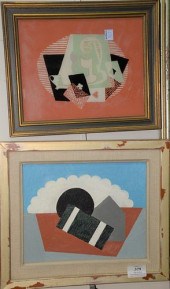 TWO FRAMED ABSTRACTS BY EARL H
