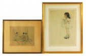TWO FRAMED AMERICAN ETCHINGS,