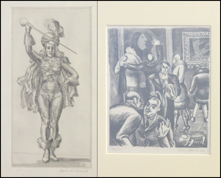 TWO FRAMED AMERICAN PRINTS: MARSH &
