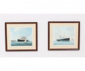 Two framed and matted, limited