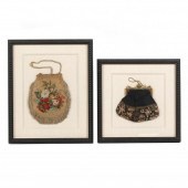TWO FRAMED ANTIQUE EMBROIDERED