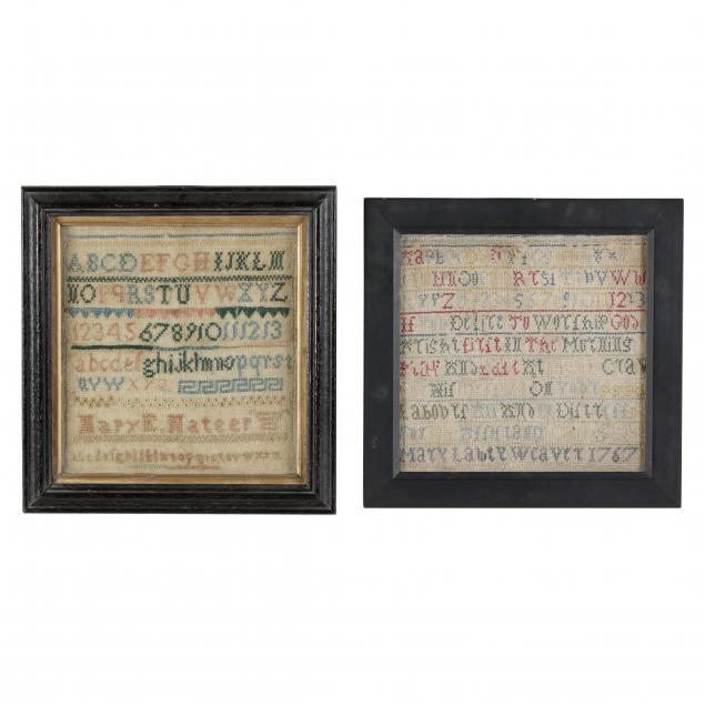 TWO FRAMED ANTIQUE NEEDLEWORK