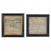 TWO FRAMED ANTIQUE NEEDLEWORK