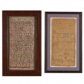 TWO FRAMED ANTIQUE NEEDLEWORK