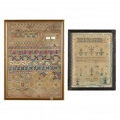 TWO FRAMED ANTIQUE NEEDLEWORK