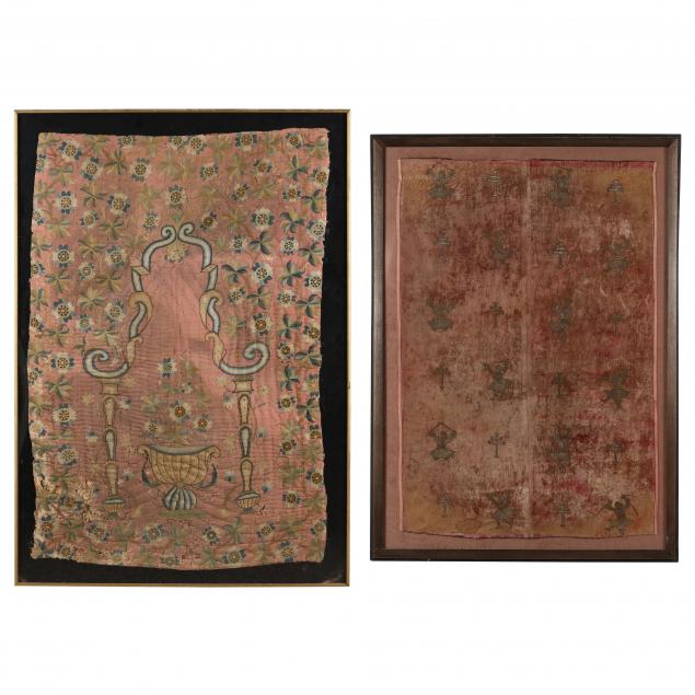 TWO FRAMED ANTIQUE TEXTILE