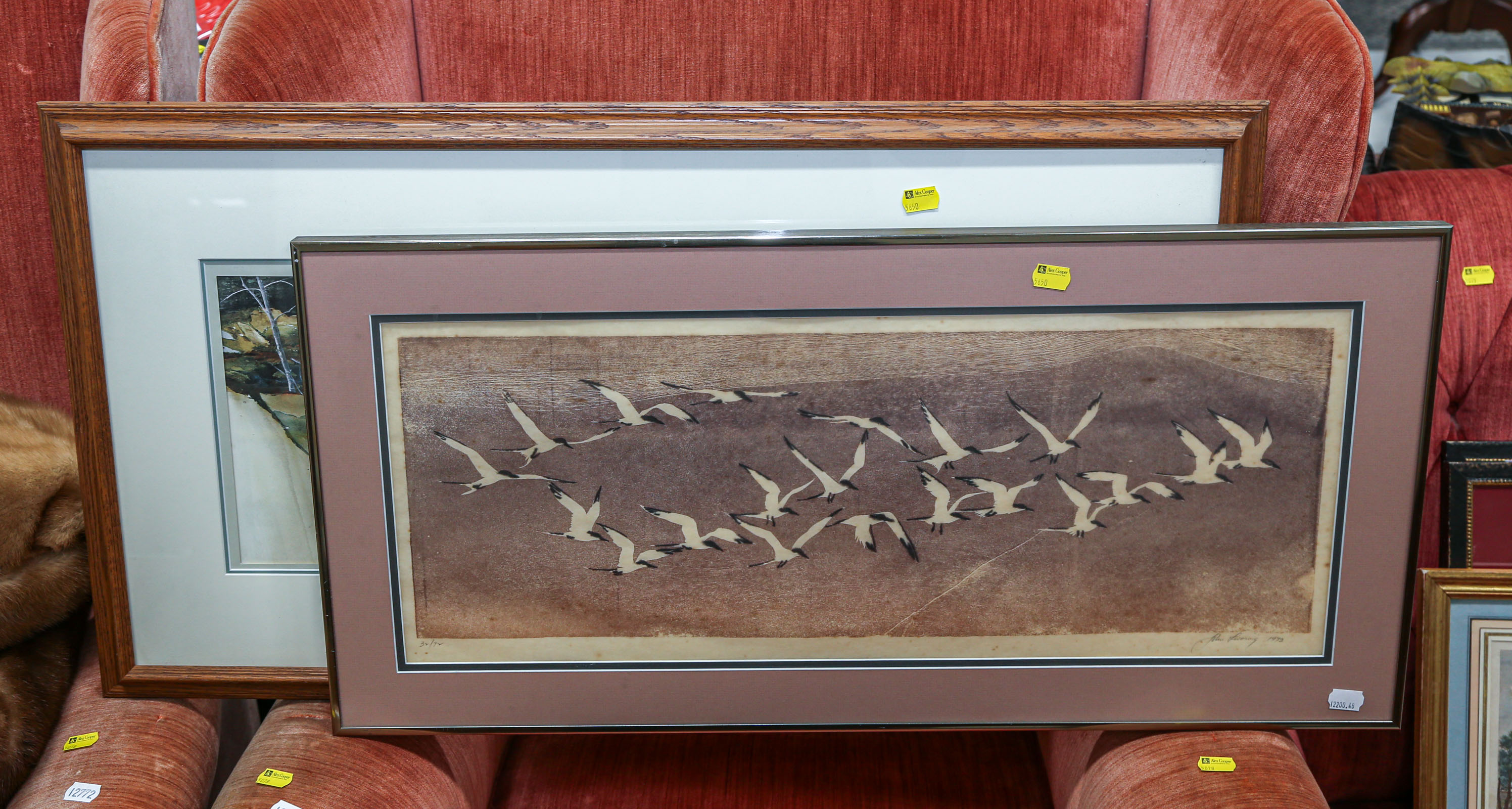 TWO FRAMED ARTIST SIGNED ANIMAL