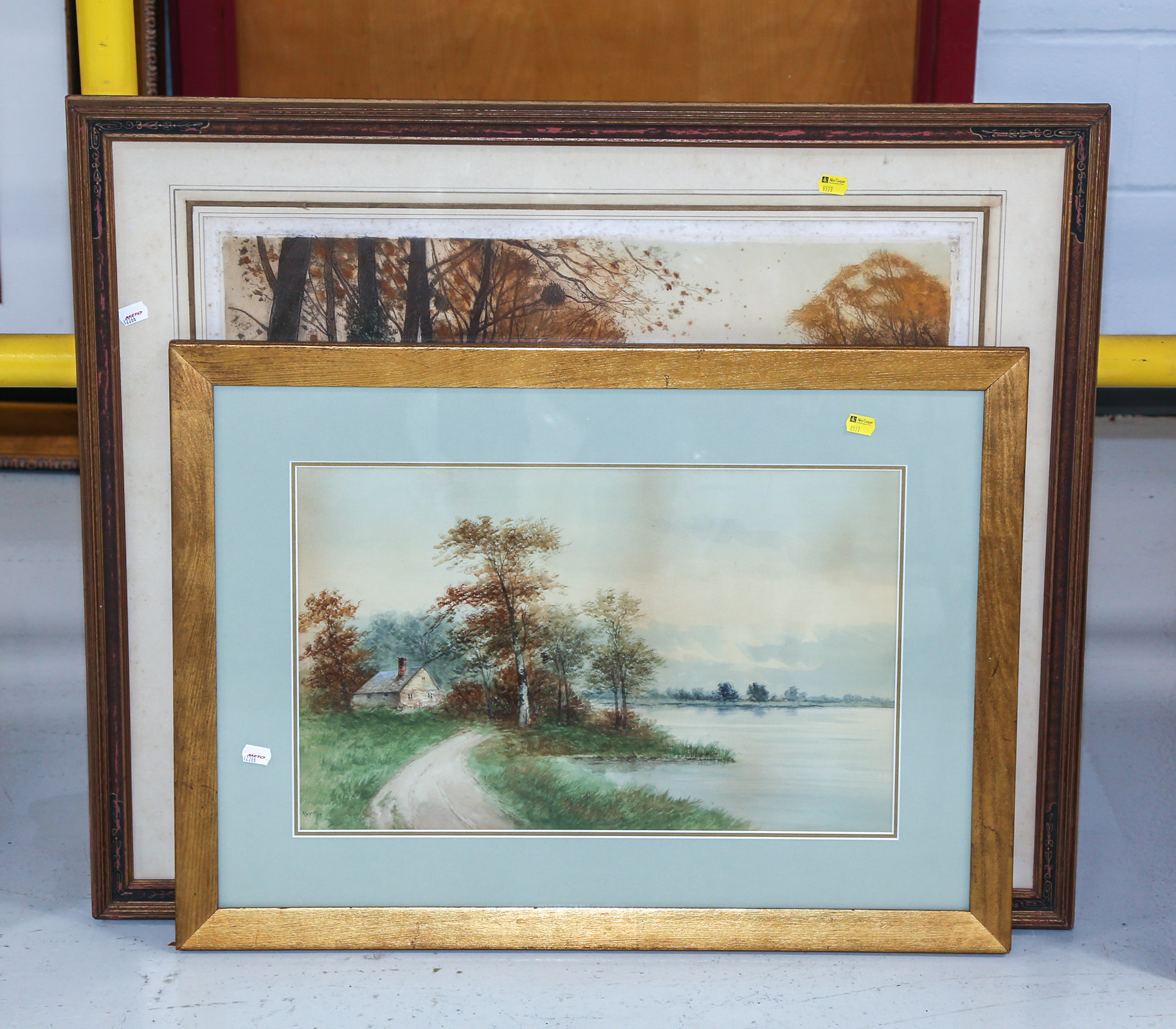 TWO FRAMED ARTWORKS Comprising: