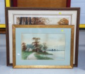 TWO FRAMED ARTWORKS Comprising