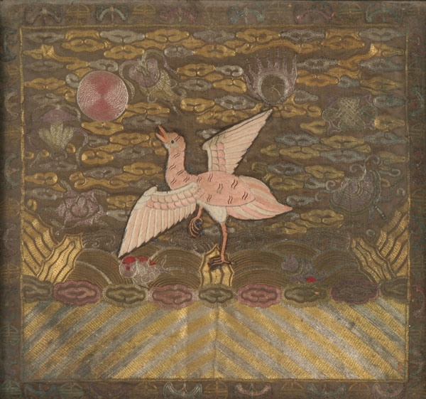 Two framed Chinese hand embroidered