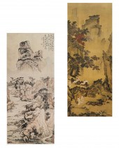 TWO FRAMED CHINESE LANDSCAPE S