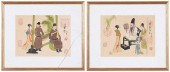 TWO FRAMED CHINESE WATERCOLORS