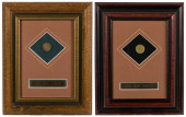 TWO FRAMED CIVIL WAR TOKENS, 1