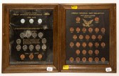 TWO FRAMED COIN SETS: WWII COI