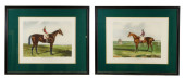 TWO FRAMED COLOR ENGRAVINGS, C