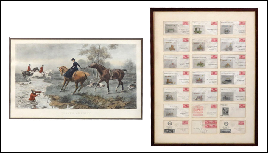 TWO FRAMED DECORATIVE ITEMS. Thanks