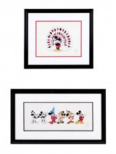 TWO FRAMED DISNEY ANIMATION SE