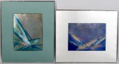 TWO FRAMED ENAMEL PLAQUES 17 1