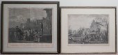 TWO FRAMED ENGRAVINGS, LES CHA