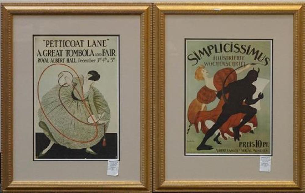 TWO FRAMED EUROPEAN REPRODUCTION