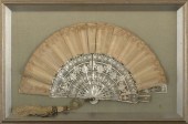Two Framed Evening Fans,  four