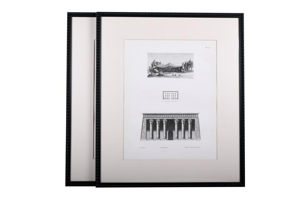 TWO FRAMED FRENCH ENGRAVINGS: