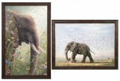 TWO FRAMED GICLEE PRINTS OF EL
