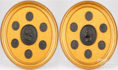 TWO FRAMED GROUPS OF WEDGWOOD