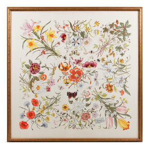 Two Framed Gucci Silk Scarves 43